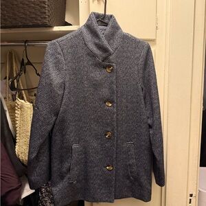 Old Navy Women's Navy Herringbone Pea Coat